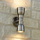 Up Down Wall Light Silver GU10 40W 240V IP54 Up Down Wall Light Silver GU10 40W 240V IP54